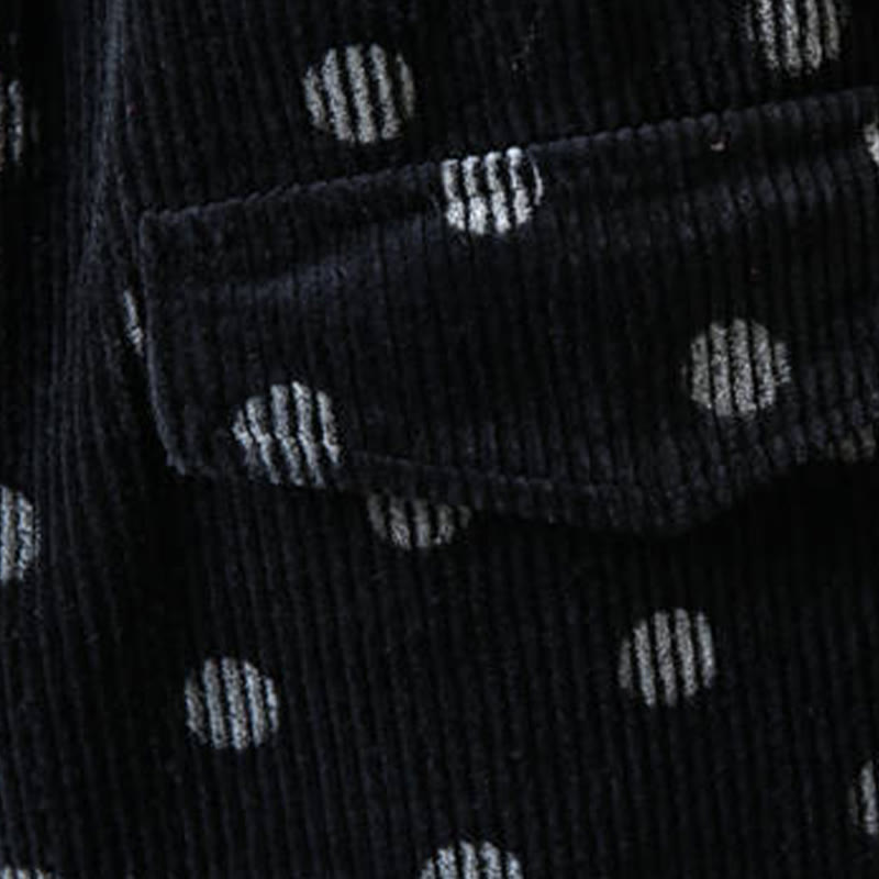 Pantaloni harem in velluto a coste con stampa a pois e tasche da donna Buddha Stones - image 15