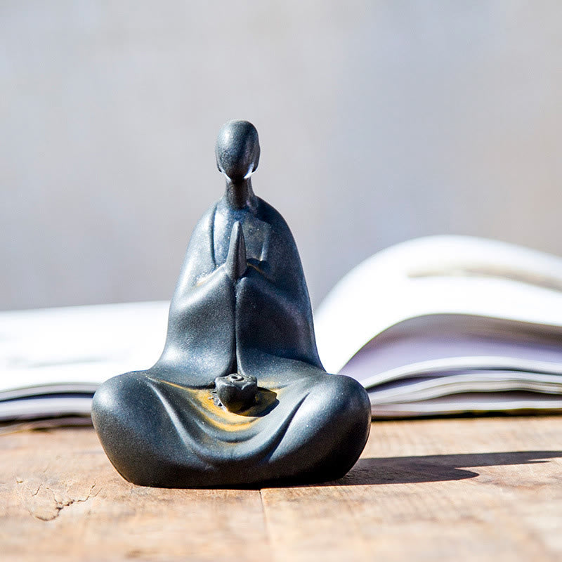 Statua Buddha Stones fatta a mano, senza forma, in polvere di ferro, in resina fusa, decorazione, 11,5*9*6,5 cm - image 1