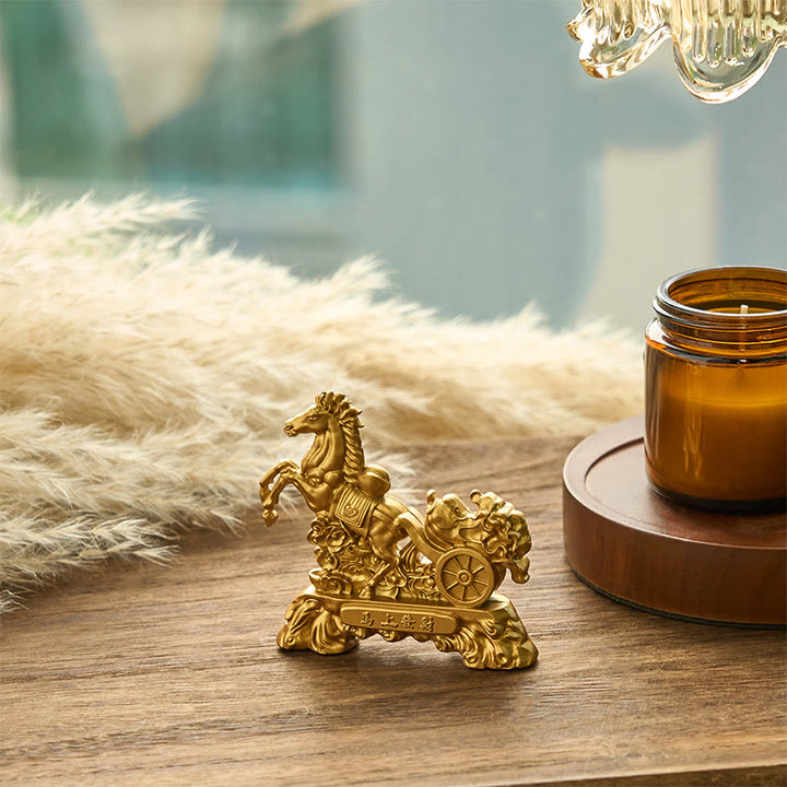 Buddha Stones "Diventa ricco ora" Anno del Cavallo Lingotto di cavolo Decorazione per la casa - image 3