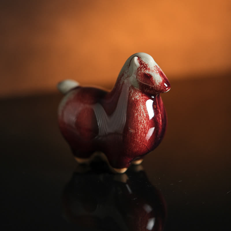 Buddha Stones Anno del Cavallo Ceramica Prosperità Decorazione per la casa - image 1