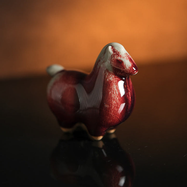 Buddha Stones Anno del Cavallo Ceramica Prosperità Decorazione per la casa - image 1