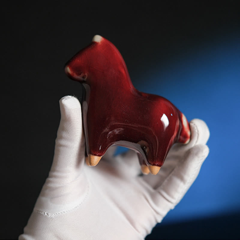 Buddha Stones Anno del Cavallo Ceramica Energia Decorazione per la casa - image 2