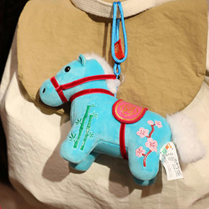 Buddha Stones Anno del Cavallo Bambù Drago Loto Fenice Peluche Bambola Decorazione per la casa - image 14