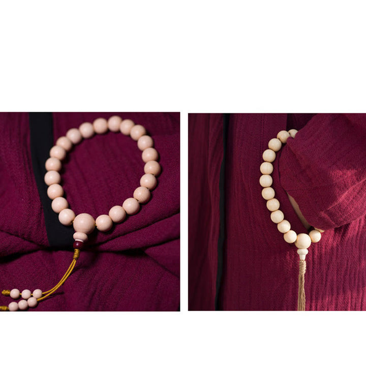 Buddha Stones Naturale Abelia Biflora Legno Benedizione Polso Mala