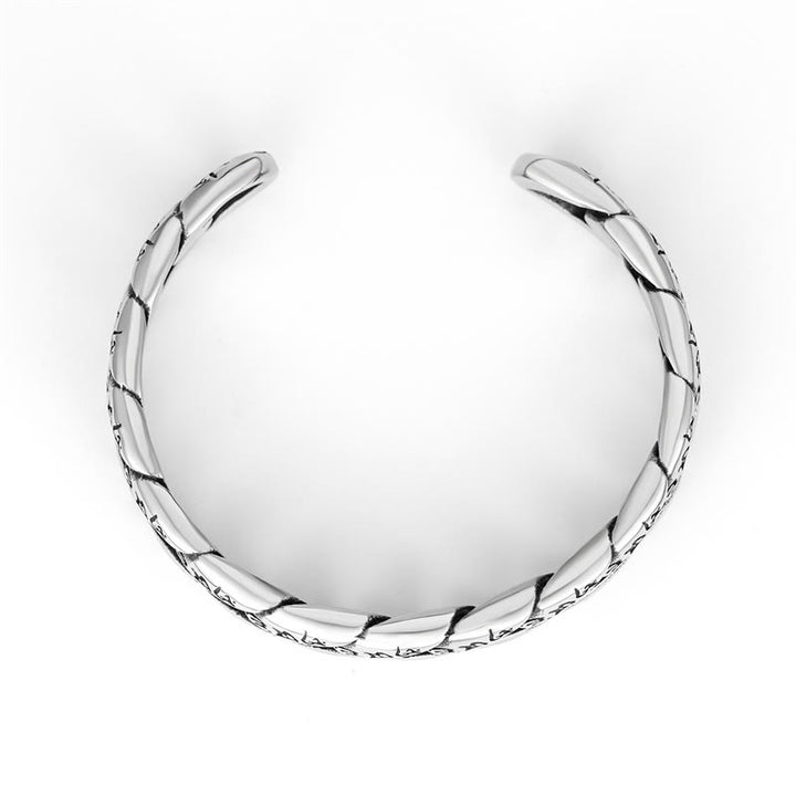 Buddha Stones Tibetano Om Mani Padme Hum Mantra Titanio Acciaio Pace Cuf Bracciale Bangle