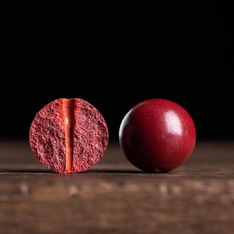 Braccialetto alla cavigliera con simbolo dell'infinito dorato e cordino rosso con Buddha Stones e cinabro. - image 13