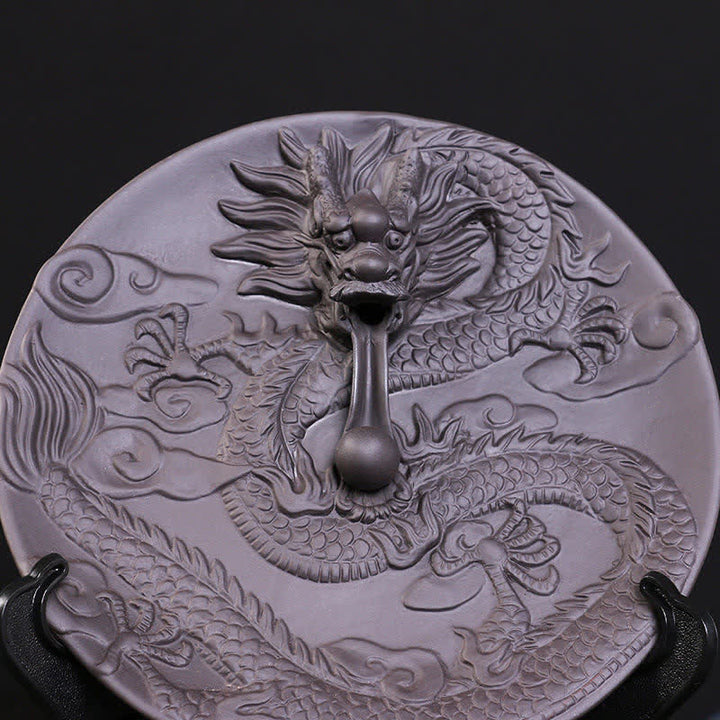 Bruciatore di incenso per meditazione con fontana di fumo a riflusso in ceramica Dragon