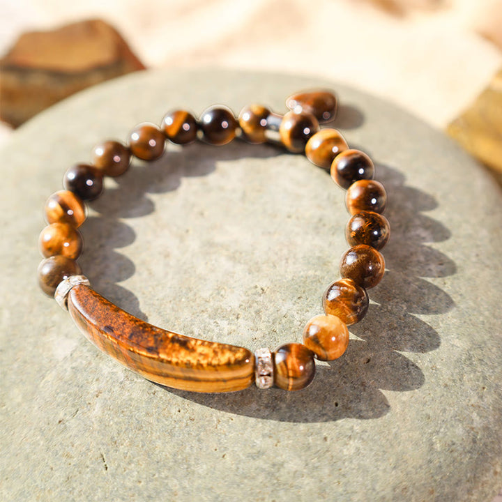 Braccialetto di perline curative con cuore d'amore in quarzo naturale Buddha Stones