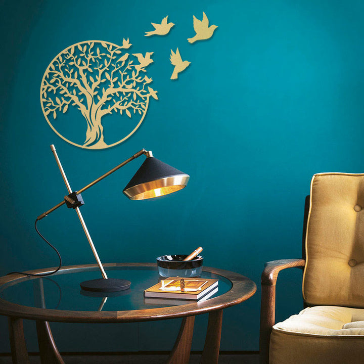 Buddha Stones Albero della vita Uccelli Cartello Regalo di inaugurazione della casa Unity Wall Art