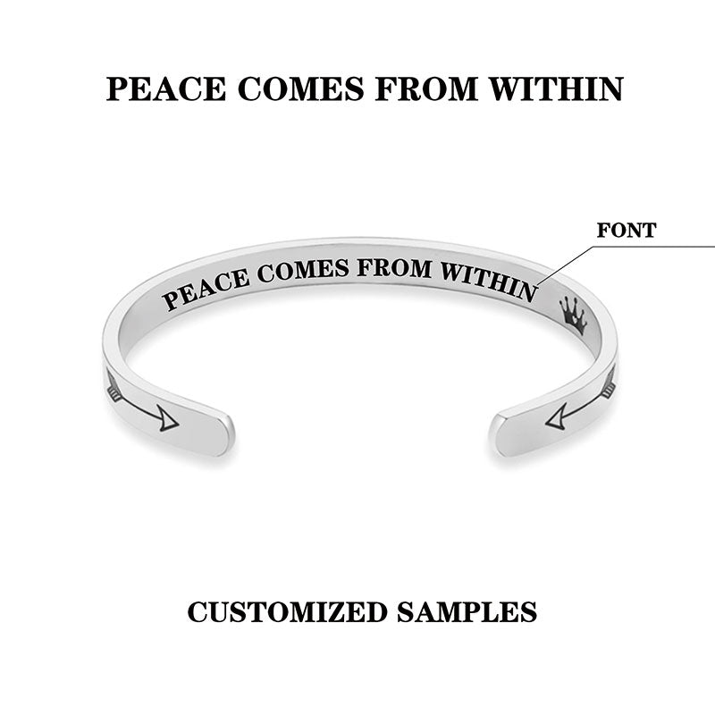 Braccialetti ispiratori Buddha Stones , regalo personalizzato per lei e lui, bracciale rigido con mantra inciso, gioielli a corona - image 8