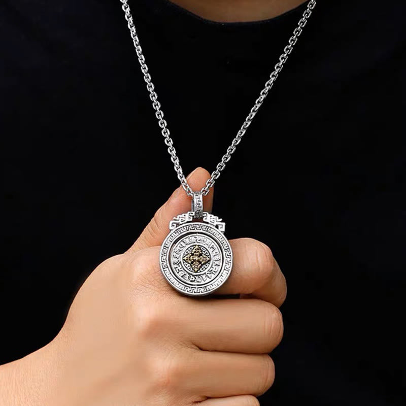 Buddha Stones Tibetano Om Mani Padme Hum Doppio Dorje Vajra Rotante Purezza Collana Pendente Pace - image 14