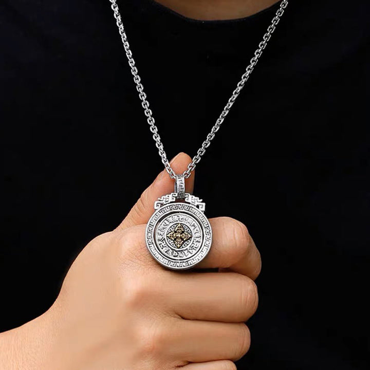 Buddha Stones Tibetano Om Mani Padme Hum Doppio Dorje Vajra Rotante Purezza Collana Pendente Pace - image 14