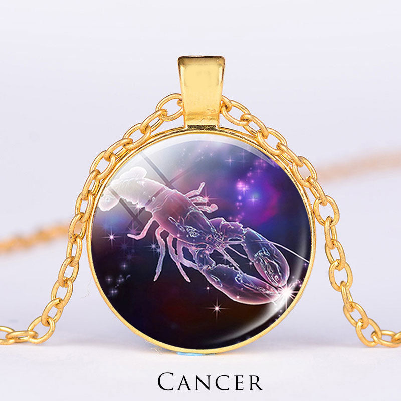12 Costellazioni dello Zodiaco Luna Cielo Stellato Protezione Benedizione Collana Pendente