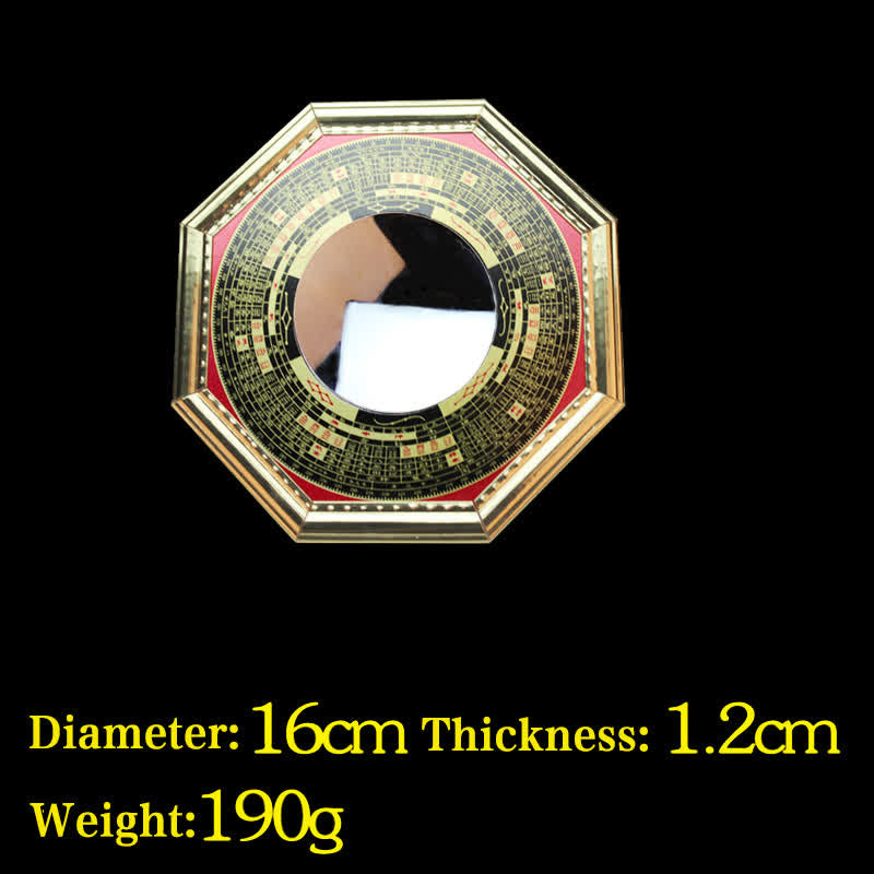 Feng Shui Bagua Mappa Equilibrio Armonia Soggiorno Mappa Energetica Specchio - Specchio concavo Bagua Map da 16 cm - image 7