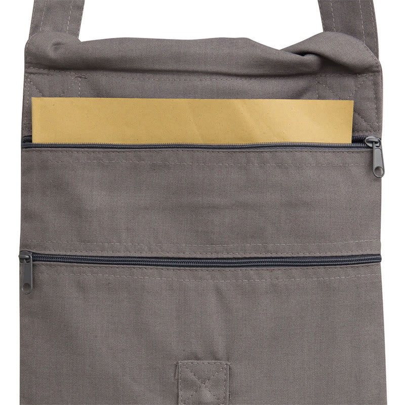 Borsa a tracolla in cotone con ricamo Lotus Spiritual Mind Practice