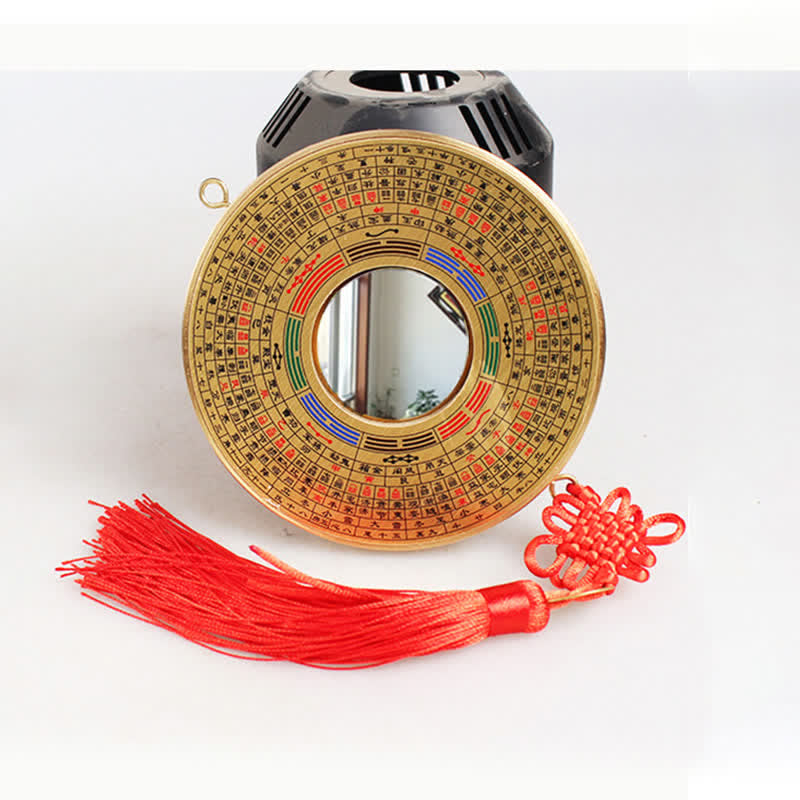 Mappa Feng Shui Bagua Moneta di rame Mappa energetica dell'equilibrio del nodo cinese