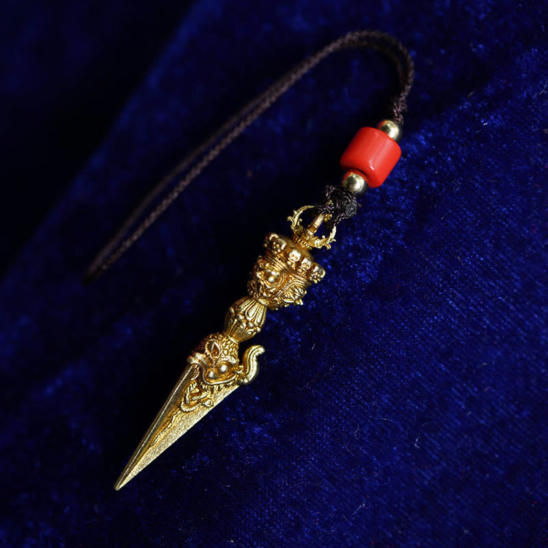 Buddha Stones Tibet Dorje Vajra Inciso Potere Spirituale Pendente Decorazione Appesa