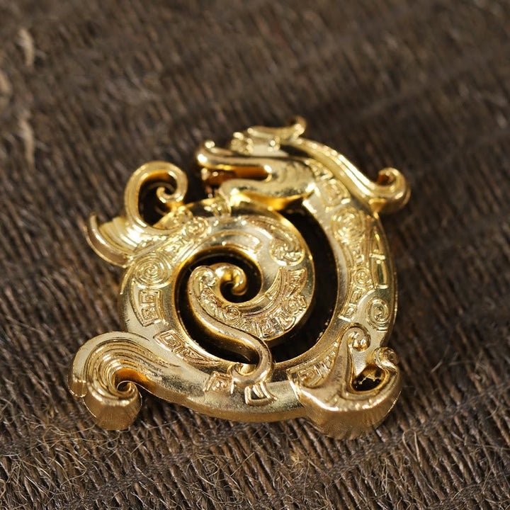 Buddha Stones Mini Auspicious Dragon Pattern Meditazione in lega di zinco Piccolo bruciatore di incenso