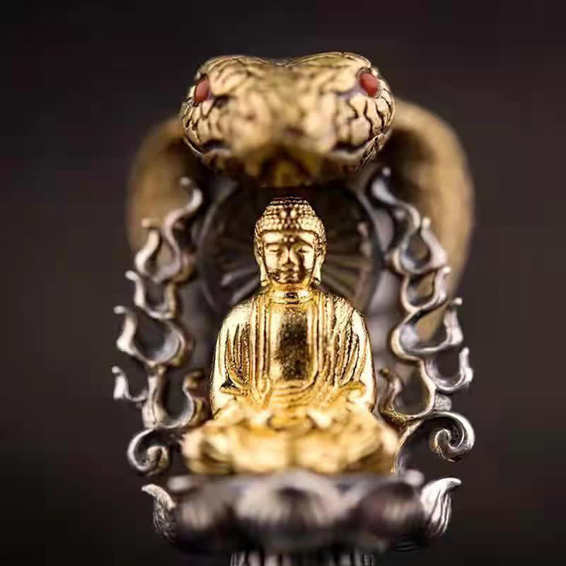 Buddha Stones Tibetano Om Mani Padme Hum Buddha Ricchezza Rotazione Collana Ciondolo Vajra - image 3