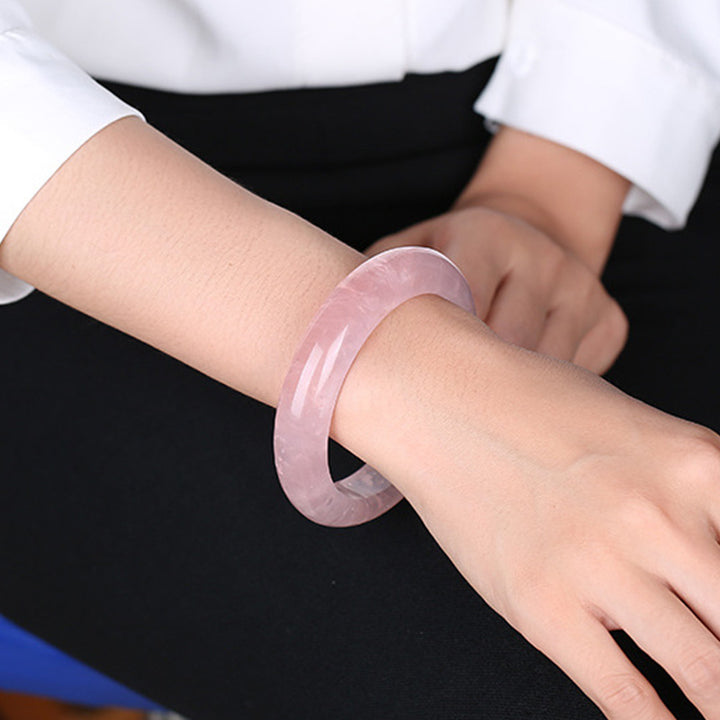 Braccialetto Buddha Stones Natural Rose Quartz Love Caring