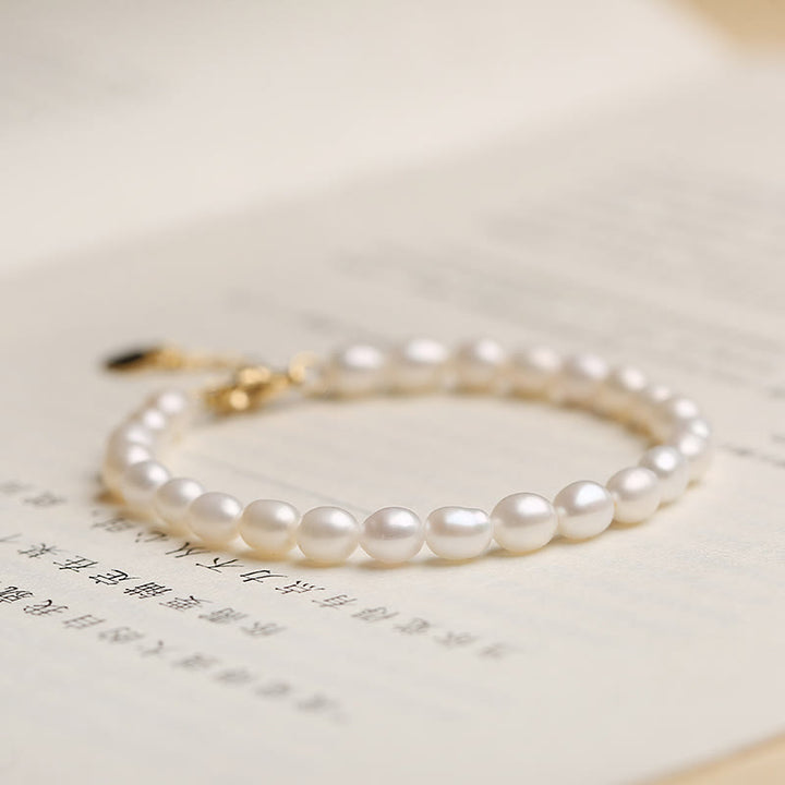 Bracciale con ciondolo in perle di cristallo naturale placcato oro 14K Buddha Stones