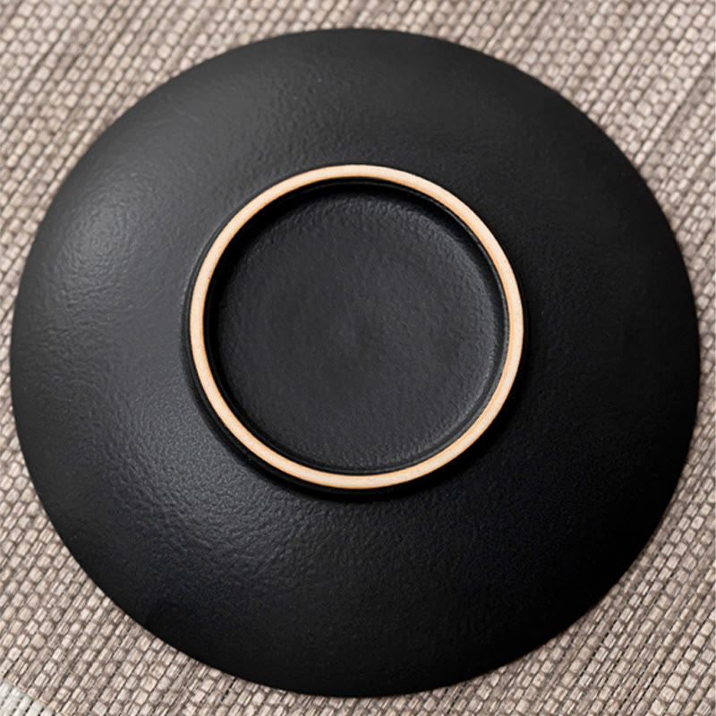 Buddha Stones Retro Blu Oceano Mare Onde Gradiente Ceramica Gaiwan Sancai Tazza da Tè Kung Fu Tazza da Tè e Piattino con Coperchio