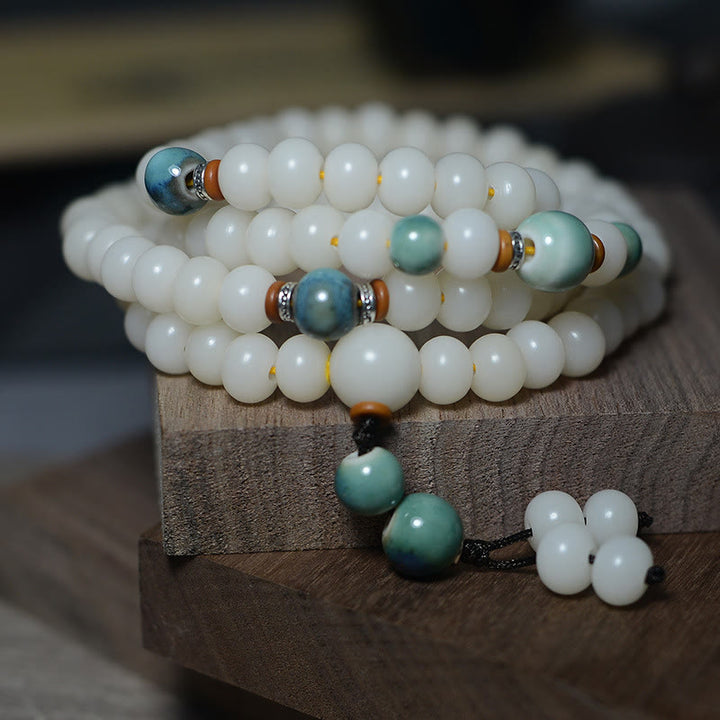 Buddha Stones 108 Mala Beads Bodhi Seed Tieni lontani gli spiriti maligni Braccialetto calmo