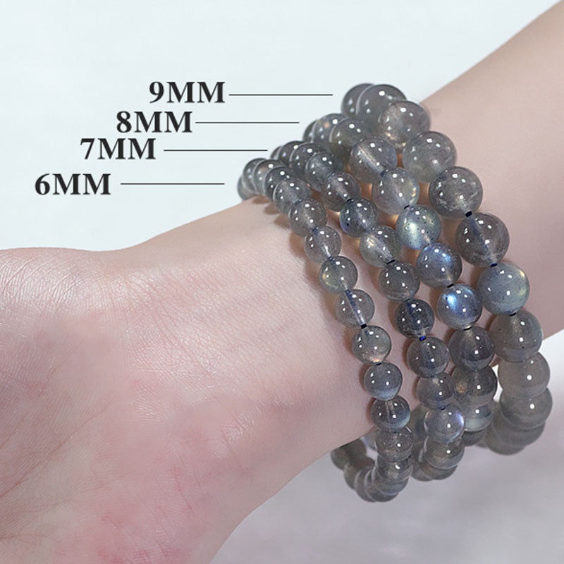 Braccialetto calmo positivo in pietra di luna naturale