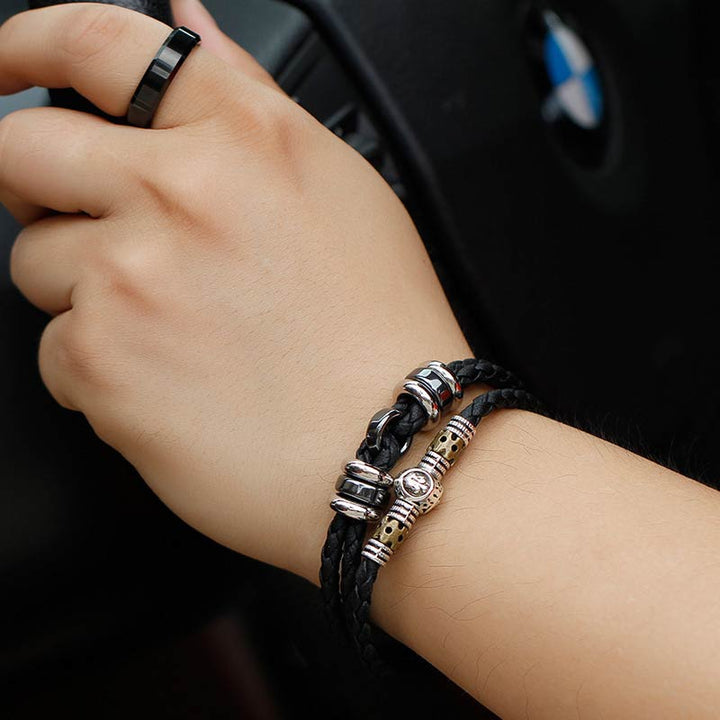 Braccialetto di protezione in ematite con le 12 costellazioni dello zodiaco Buddha Stones