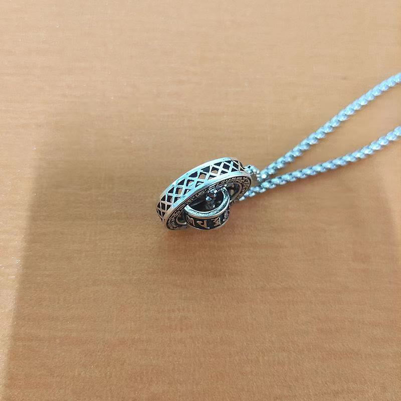 Buddha Stones Tibetano Om Mani Padme Hum Intagliato Pace Purezza Catena Collana Pendente - image 9