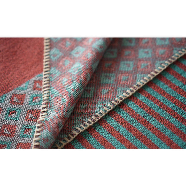 Buddha Stones tibetano con motivo a rombi a righe, sciarpa calda e morbida invernale