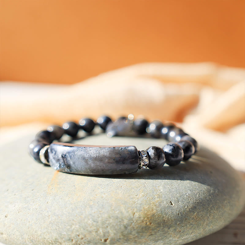 Braccialetto di perline curative con cuore d'amore in quarzo naturale Buddha Stones