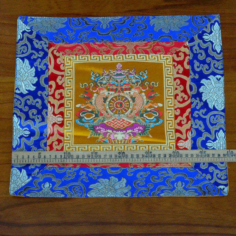 Tappetino per preghiera, meditazione, forza, nodo infinito, Vajra Man-Bcu, Kalachakra, simboli di buon auspicio