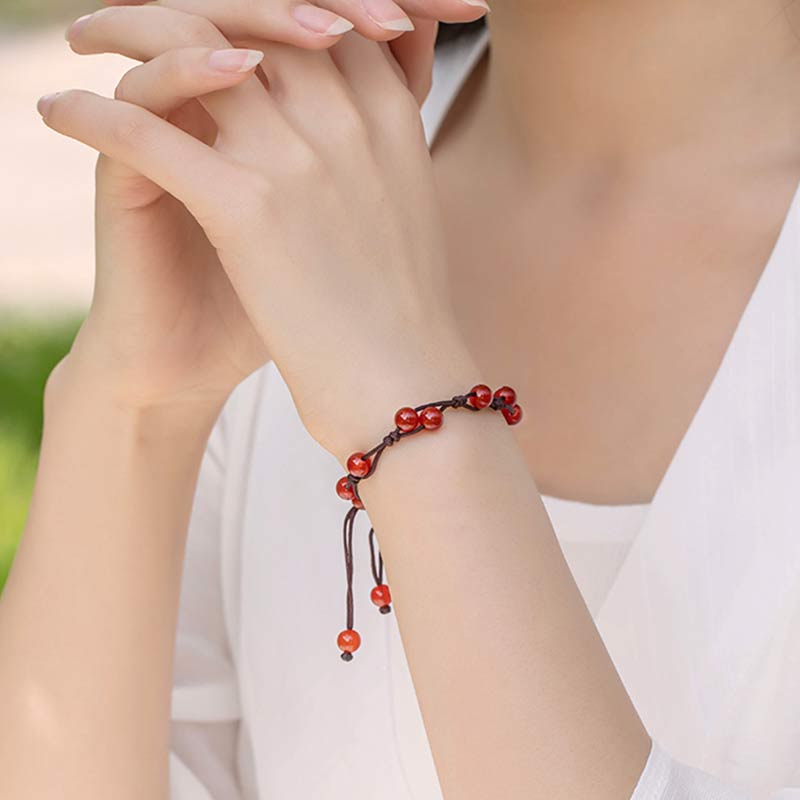 Bracciale Buddha Stones Agata Rossa Agata Muschiata Cinabro Calma