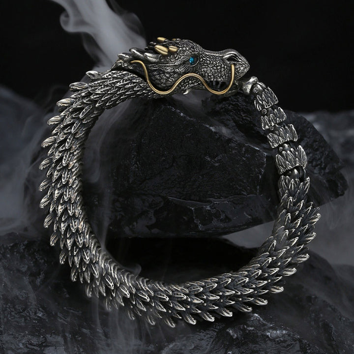 Braccialetto a catena con amuleto fatto a mano con drago nordico Buddha Stones , protezione dalla fortuna
