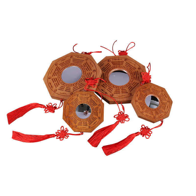 Mappa Feng Shui Bagua Legno di pesco Cinque monete imperatore Bilancia cinese Nodo Mappa energetica Specchio