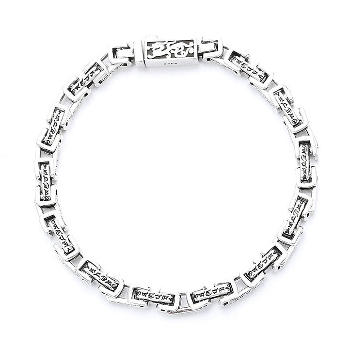 Braccialetto di rame inciso Buddha Stones, drago Om Mani Padme Hum, fortuna e successo