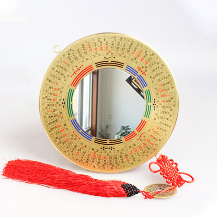 Mappa Feng Shui Bagua Moneta di rame Mappa energetica dell'equilibrio del nodo cinese