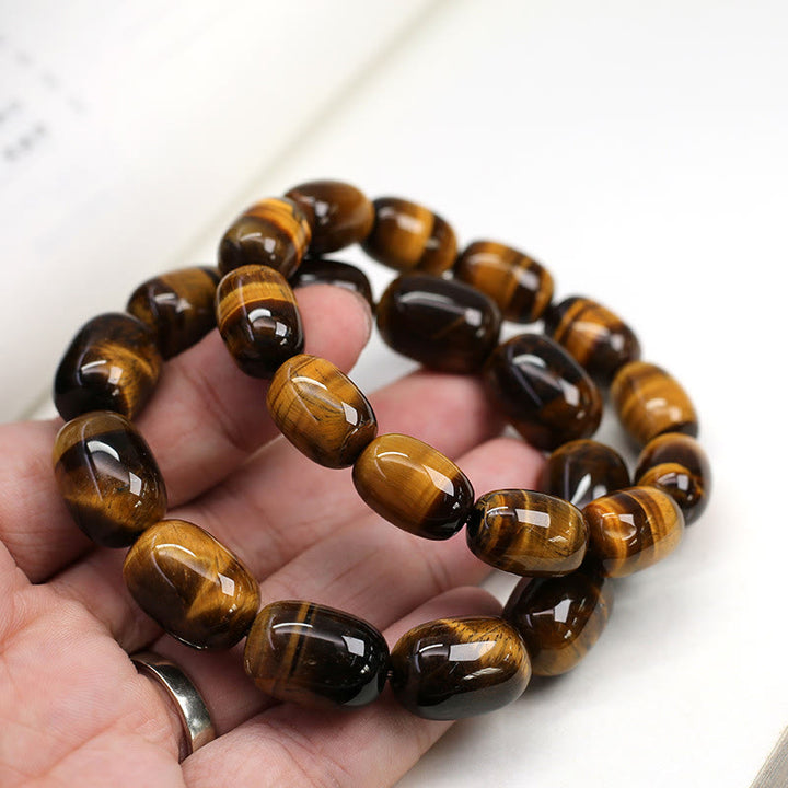 Braccialetto Buddha Stones Natural Tiger Eye Stone Integrity Willpower
