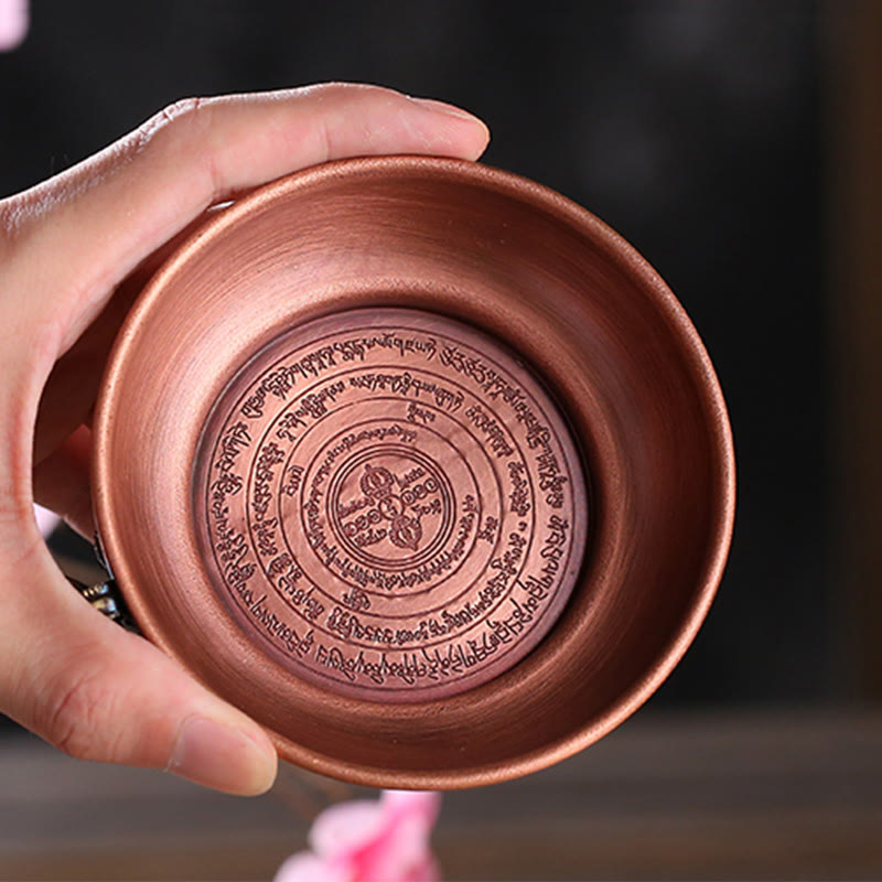 Buddha Stones Piccolo altare di preghiera in rame Porta incenso portatile Salvia Smudging Rituali Usa oggetti