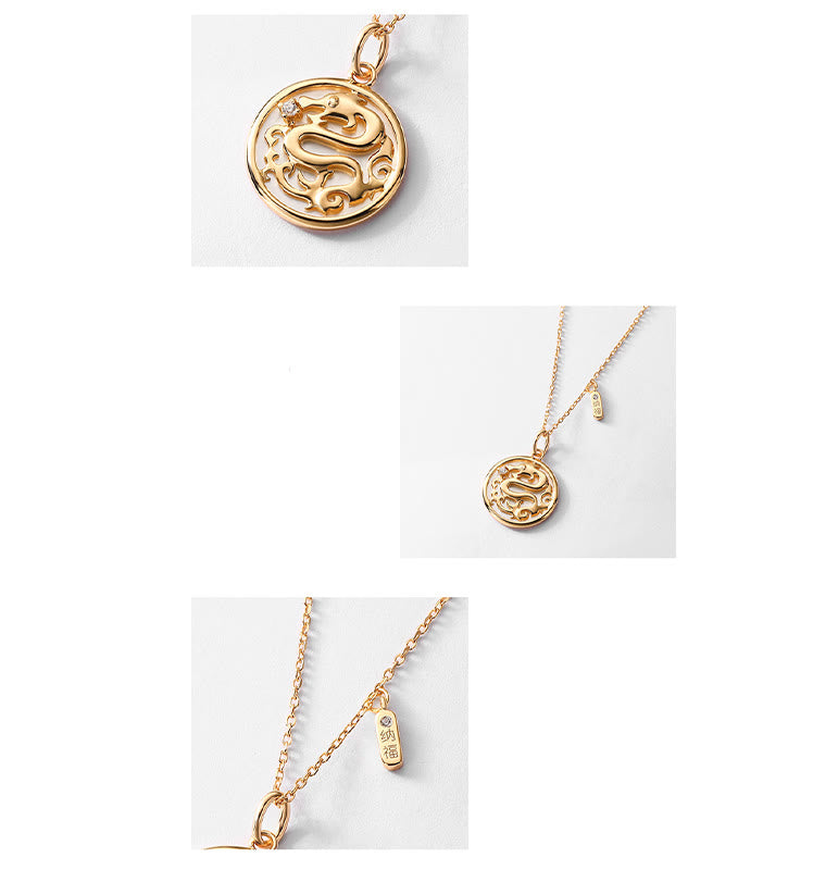 ❗❗❗Un'offerta lampo - Buddha Stones in argento sterling 925 con pietra tridacna dell'anno del drago Fu, carattere fortuna e forza