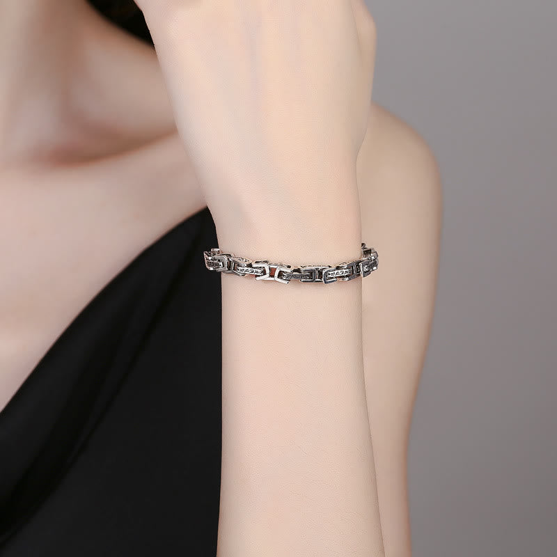 Braccialetto di rame inciso Buddha Stones, drago Om Mani Padme Hum, fortuna e successo