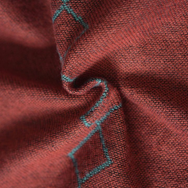 Buddha Stones tibetano con motivo a rombi a righe, sciarpa calda e morbida invernale