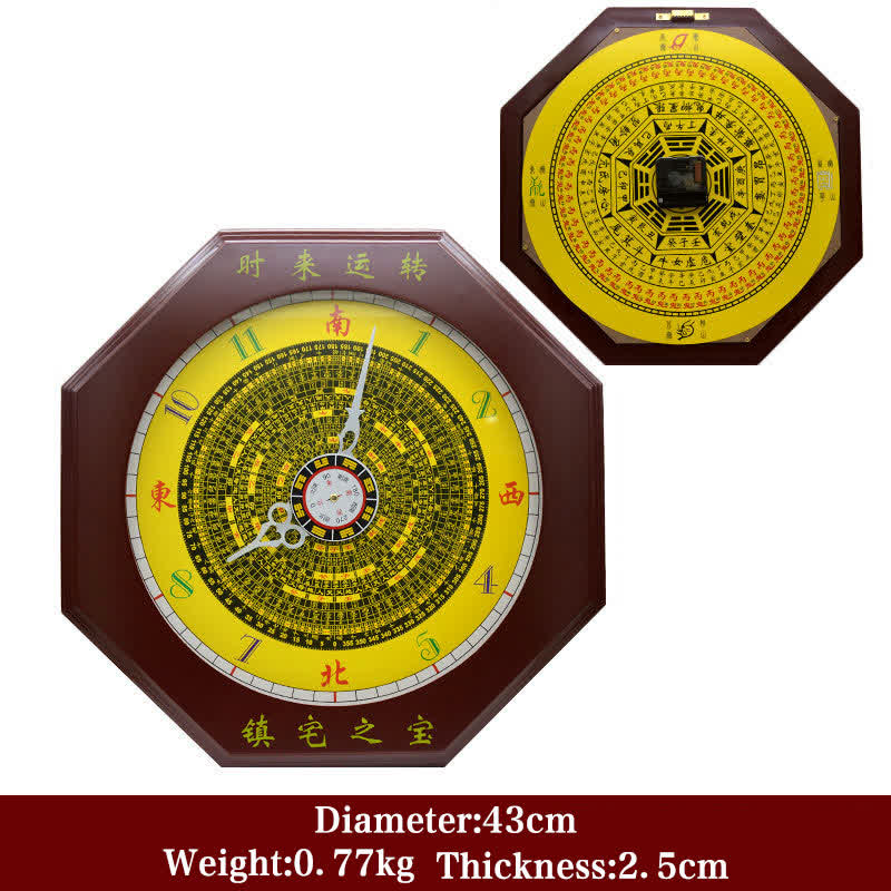 Orologio da parete con mappa energetica Feng Shui Bagua Map Balance