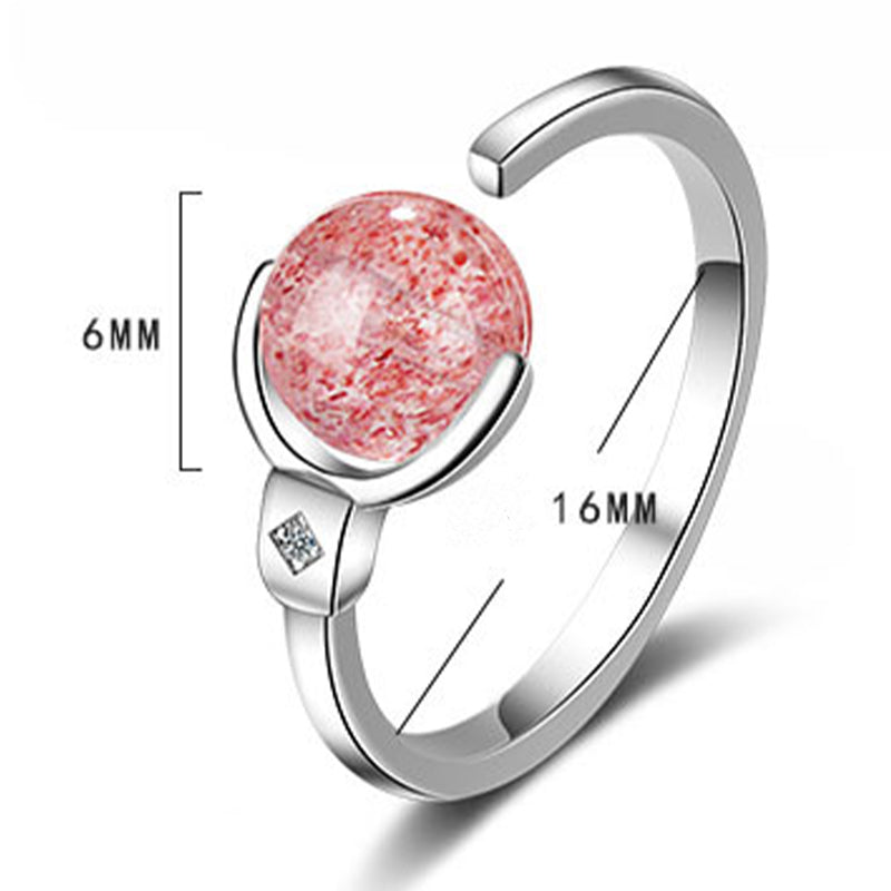 Anello rotante rilassante in cristallo rosa Buddha Stones