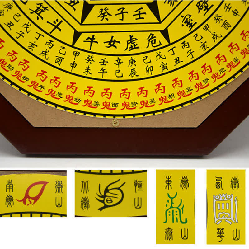 Orologio da parete con mappa energetica Feng Shui Bagua Map Balance