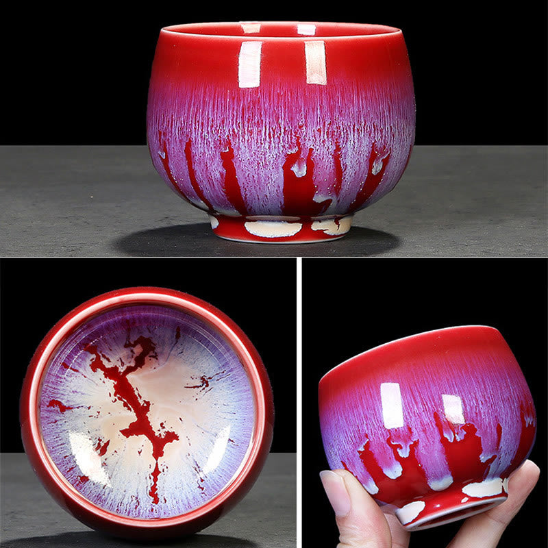 Buddha Stones Tazza da tè in ceramica cinese Jianzhan Glaze Kiln Change Tenmoku Kung Fu Tea Cup