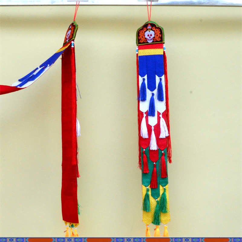 Fiore di loto Otto simboli di buon auspicio Meditazione Illuminazione Nappe colorate Arte murale