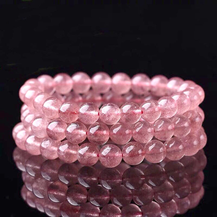 Bracciale Buddha Stones Natural Rose Quartz Love Caring