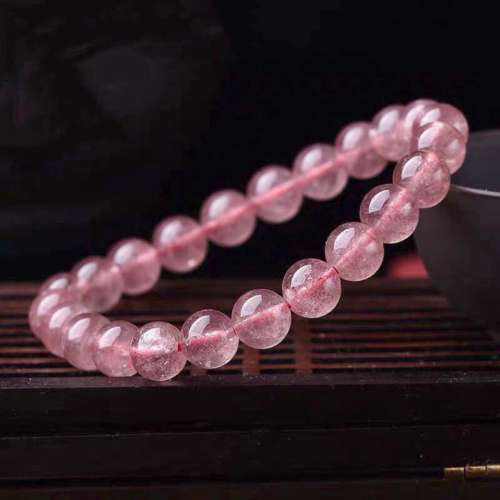 Bracciale Buddha Stones Natural Rose Quartz Love Caring